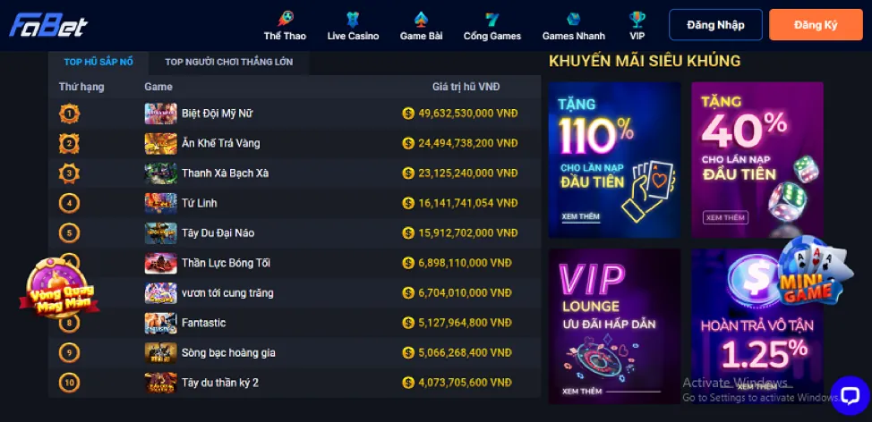 Tận dụng khuyến mãi Win55